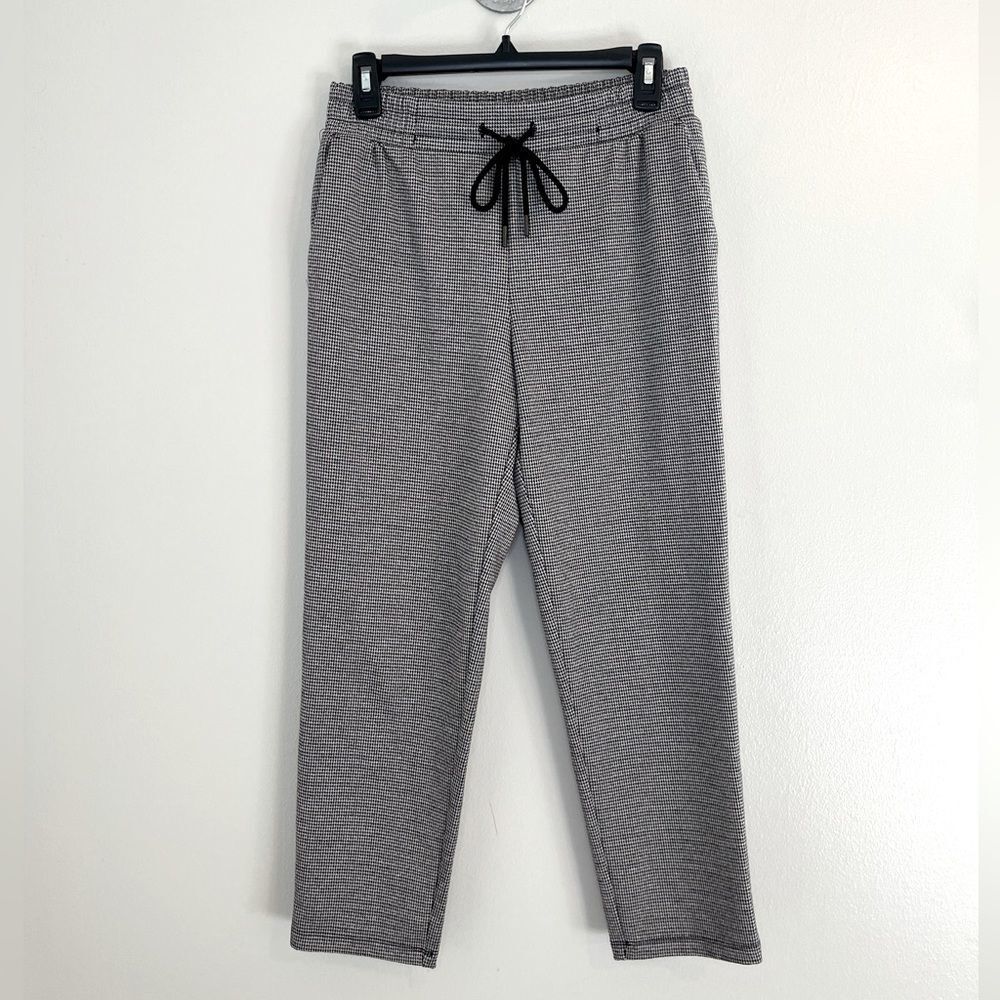 A New Day Brown Black Houndstooth Casual Pull On Ankle Pants Size XS